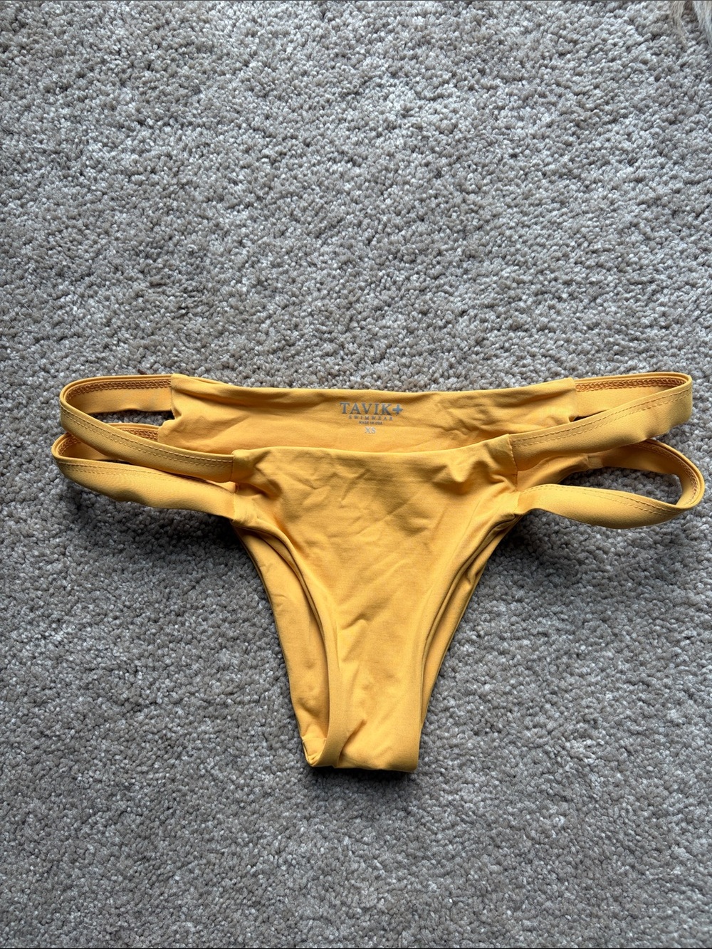 Tavik Mustard Yellow Double-Strap Bikini Bottom